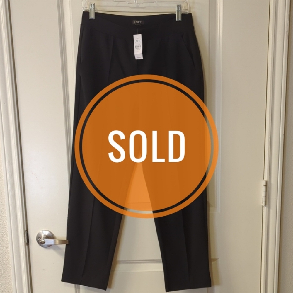LOFT Black Ankle Pants